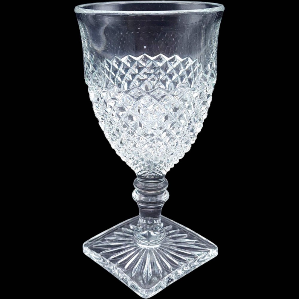 Vintage Westmoreland English Hobnail Clear Glass Water Goblet