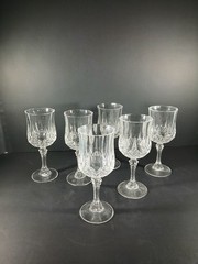 Cristal D’ Arques – Durand 7.5” ‘Longchamp’ Lead Crystal Water Goblet, Set of 3