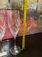 4 NEW Montelimar Junon J G Durand Crystal Cristal D’Arques Champagne Glasses