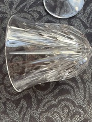 (2) Gorham Crystal Rosewood Water Wine Goblet Glass 8-1/4″ Tall