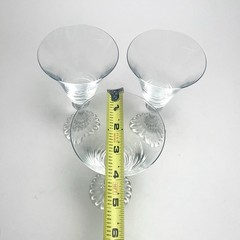 3 VTG Mikasa Stratton Crystal Water Goblets Wine Glasses Flared Bowl Ritz Stem