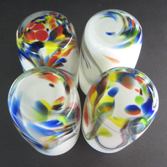 Dalian Drinking Glasses Tumblers Retro Snowflake Art Glass Candle Holder Vintage