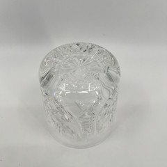 Waterford Crystal Clare Old Fashioned Lowball Glass Criss Cross Cut 3 3/8″