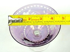 Home Essentials Crystal Cut Luster Amethyst 8oz 4 5/8″ Sherbet 2007-