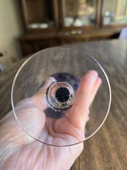 Vintage Morgantown Ritz Blue Golf Ball Stem 6 3/4″ tall, 9 oz.