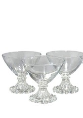 3 Anchor Hocking Berwick Boopie Champagne Coupes 3.5″ made in USA 1950s mid cent