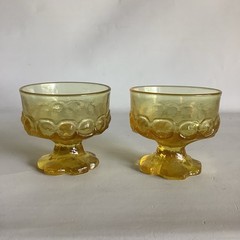 Lot of 21 VTG Tiffin Franciscan Madeira Cornsilk Yellow Glass Tumblers + 2 Bowls