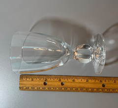 4 SCHOTT ZWIESEL Conte Clear 5.25″ Wine Glasses Faceted Stem Blown Glass GERMANY