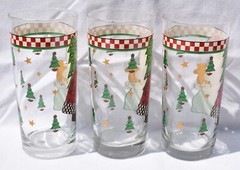 Anchor Hocking – Sakura – MAGIC OF SANTA – Set of 3 – 6 1/4″ HIGHBALL GLASSES