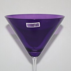 MARQUIS BY WATERFORD JEWELS MARTINI GLASS AMETHYST PURPLE ORIGINAL LABEL