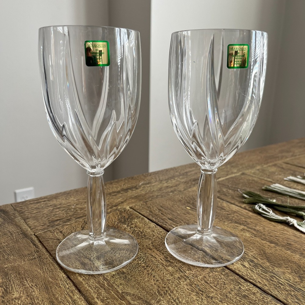 Waterford Crystal Glass Set Wine Water Tea Goblets Marquis Improvisation Amway