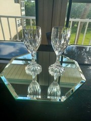 Set of (2) Mikasa Crystal 5″ Liquor/Cordial Glasses Park Lane Collection.