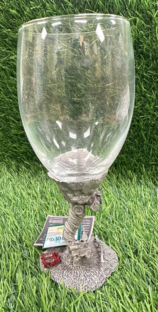 Vintage The Wizard Of Oz Land Of Oz Comstock Pewter Tornado Wine Glass Rare Wow