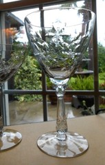 Starlight Duncan & Miller Water Goblet Cut Crystal MCM 1952-66