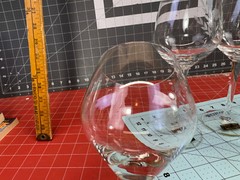 Toscany Etched Floral Blown Crystal Romania – Set of 6, 5 with foil sticker
