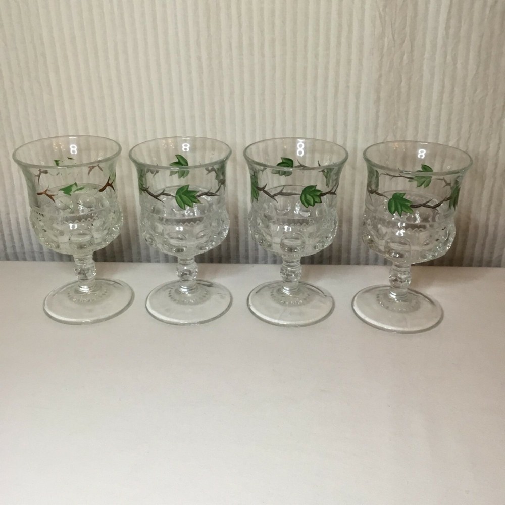 Metlox Poppytrail California Ivy Steamed 6″ Drinking Glasses Vintage
