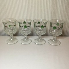 Metlox Poppytrail California Ivy Steamed 6″ Drinking Glasses Vintage