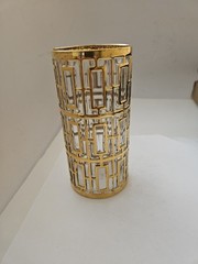 Vintage Imperial Glass Ohio Shoji Trellis Gold Tumbler