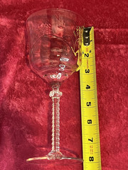 Libbey Vintage Rock Sharpe Crystal Wine Water Goblet Glasses Set Of 6
