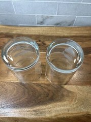 Set of 2 Rocks Glass Etched Frosted Pirate Faces Whiskey Rocks Glass