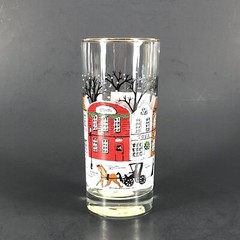 2ct NEW Libbey Winter Village Christmas Street Scene Tumblers Glasses 6 1/4″