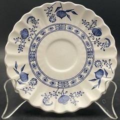J&G Meakin Classic White Blue Nordic Replacement Saucer c1960s England 5.75″dia