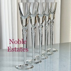 Vintage Bohemia Crystal-Crystalex Air Twist Stem Glasses (#BOC270) – Set of 5