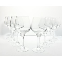 Pottery Barn “Claro” Set of 8 Balloon Wine Glasses 8 1/2” 16oz