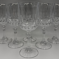 Set of 6 Cristal d’Arques Longchamp Water Goblets