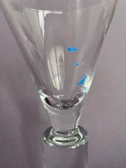 SASAKI COLONNADE CRYSTAL WATER GOBLET 11oz, 7-1/2″h x 3-7/8″ d., disc, VTG-VG