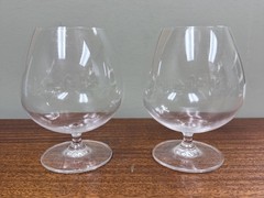 Set of 2 Marquis By Waterford 6” Brandy Cognac Snifters Glasses Vintage Signed
