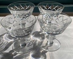 Set of 4 – Val Saint Lambert «State Oxford» Champagne/Tall Sherbet 1956-62