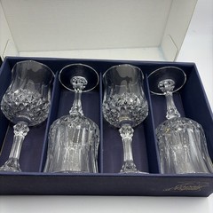 Lot of 12 Longchamp Cristal d’Arques 24% Lead 5-3/4 oz 6.5″ Wine Glasses – Mint