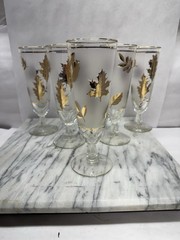 LIBBEY GOLDEN FOLIAGE 8 1/2″× 1 7/8″, PILSNER GLASSES, 8 PCS, STEM STYLE 3012