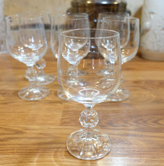 1 Wine Glass Goblet Claudia Crystal Ball Stem Base Bohemia 7 Avail. Swanky Barn