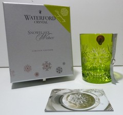 *NEW* Waterford Crystal SNOWFLAKE WISHES 2019 9th Ed Prosperity Lime Green DOF