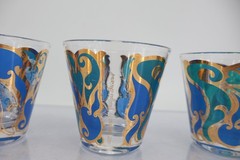 Georges Briard Signed Mid-Century Art Nouveau Old Fashion Glasses (Set of 4)