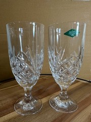 Shannon Crystal By GODINGER DUBLIN Ice Tea Glass – SET OF 2. 24% Lead Crystal.