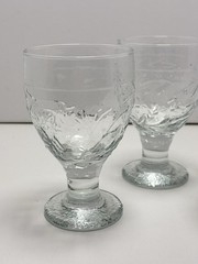 Willow House Tuscan Hammered Design Water Goblets 16 Ozs. Set Of 4