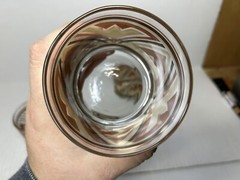 Vintage Libby Southwestern Whiskey Glasses Set of 4 Thick Bottom Brown Tan Black