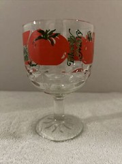 Vintage Bloody Mary Glass Tomato Heavy Goblet Barware Entertaining 6″