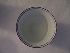 4 Piece Set of Japanese Sake Cups Off White Brown, Blue, Orange and Yellow EUC