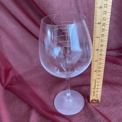 Musical Wine Glass Major Scale Notes Etching Matte Clear