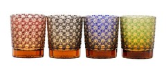 Se Of 4 Colored Crystal Handmade Whiskey Glasses Gift Packing Birthday Gift 9oz