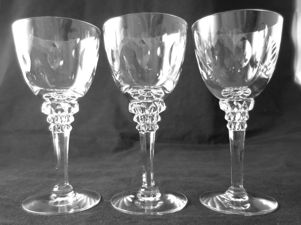 Vintage Tiffin Buckingham Sherry Wine Glasses Thumb Print 5 3/8″ Set of 3
