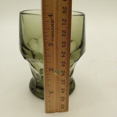 Anchor Hocking Black Smoke Gray Georgian Honeycomb Glass Tumbler Lowball