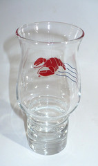 Vintage 1980s Libbey Lobster Waves Hurrican Shape Drinking Glass ExCondition