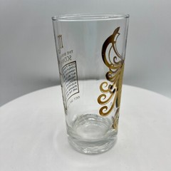 Anchor Hocking PISCES SCORPIO ZODIAC GLASS Black and Gold 22k GOLD LOT OF 3