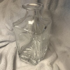 Swanky Badger Custom Whiskey Decanter. Letter H logo on Glass 28 ounce
