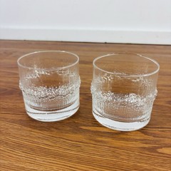 2 X Iittala Niva Old Fashioned Rocks Glass 2.75″ Tapio Wirkkala Finland Vtg MCM